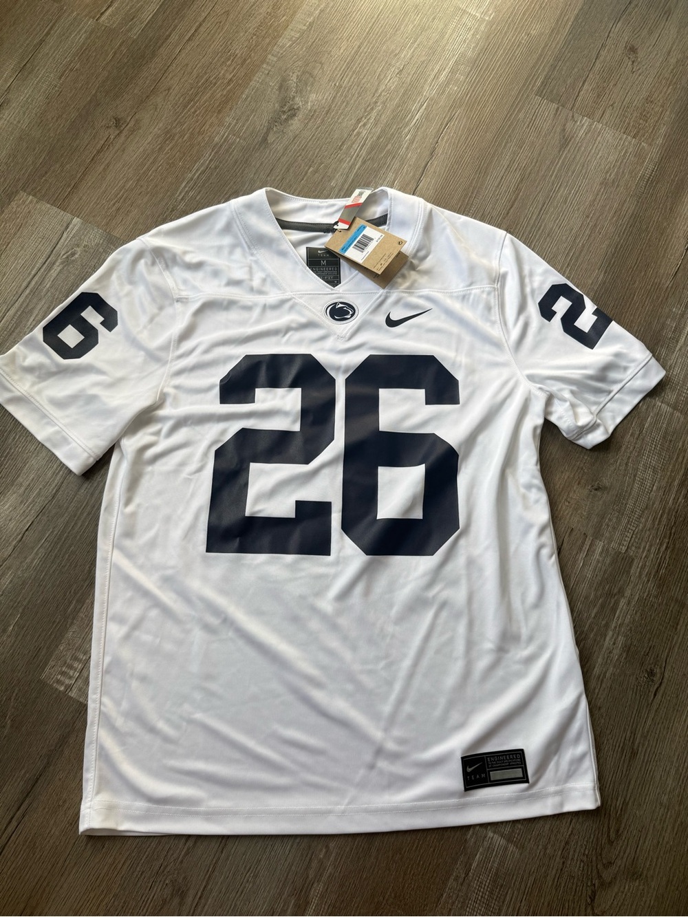 Nike Saquon Barkley Penn State Nittany Lions Away White Football Jersey Size M